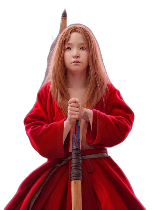 sword, staff, weapon, hair transparent PNG cut-out