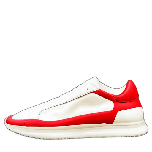 shoes, 3d render, photorealistic, red transparent PNG cut-out