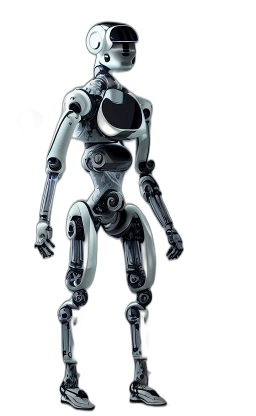 robot, staff, concept art, 3d render transparent PNG cut-out