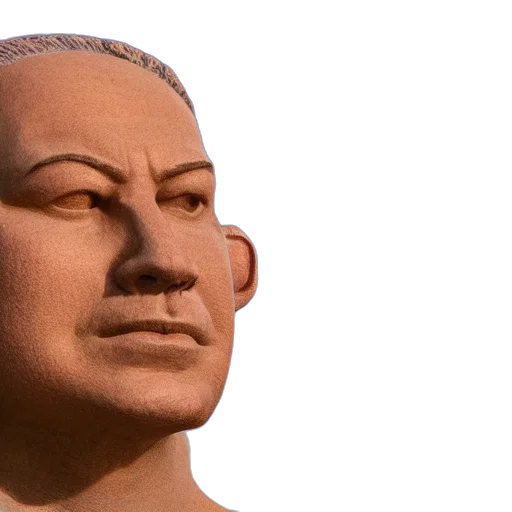 face, mask, 3d render, photorealistic, giant, human, head, sculpture transparent PNG cut-out