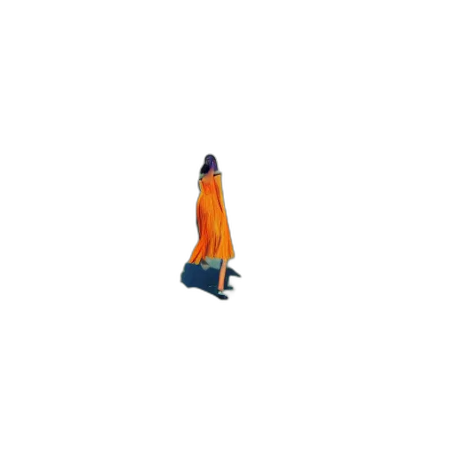 dress, umbrella, staff, creature, pixel art, 3d render, concept art, outer space transparent PNG cut-out