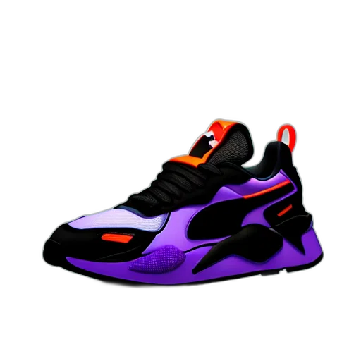 shoes, 3d render, photorealistic, cartoon, concept art, puma, sneakers, james transparent PNG cut-out