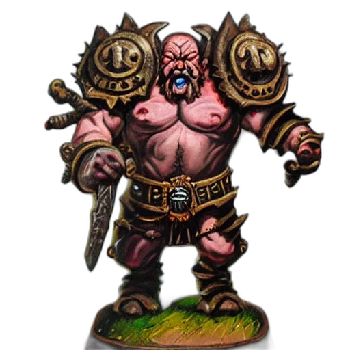 concept art, fantasy art, pixel art, chaos, dwarf, smith, style, warhammer transparent PNG cut-out