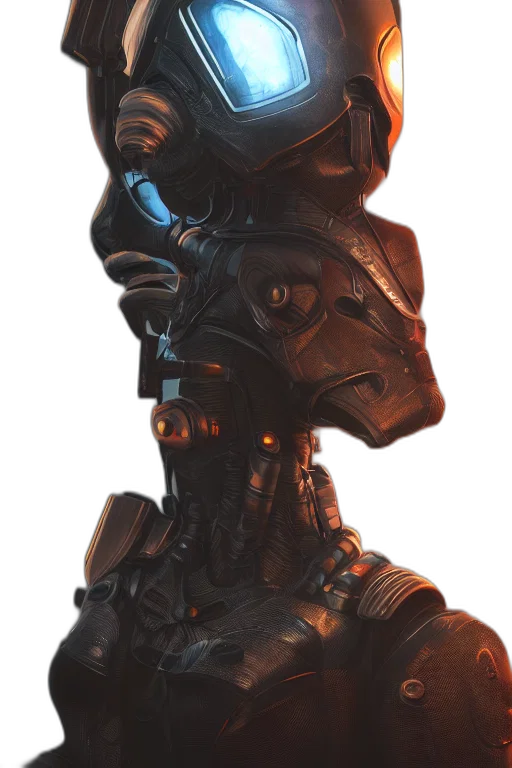 robot, mask, face, staff transparent PNG cut-out
