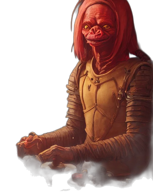mask, creature, face, staff, concept art, fantasy art, photorealistic, comic book art transparent PNG cut-out