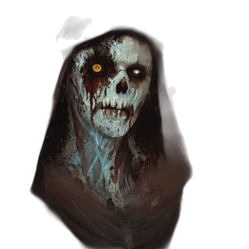mask, face, staff, creature, concept art, fantasy art, 3d render, photorealistic transparent PNG cut-out