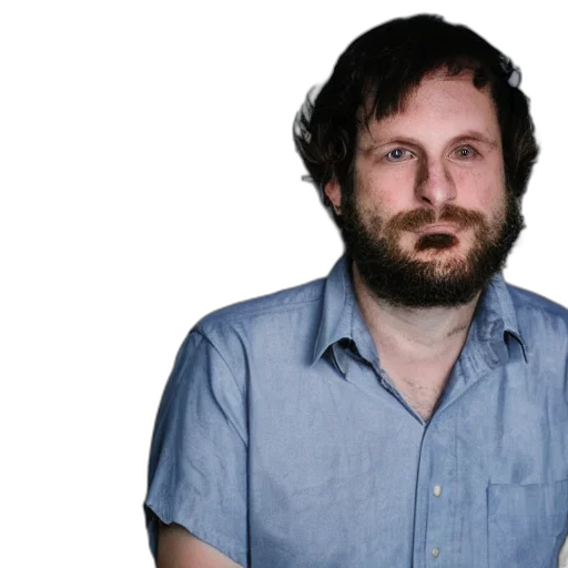 staff, jacket, hair, face transparent PNG cut-out