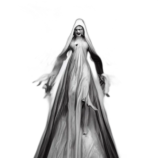 dress, staff, creature, crown transparent PNG cut-out