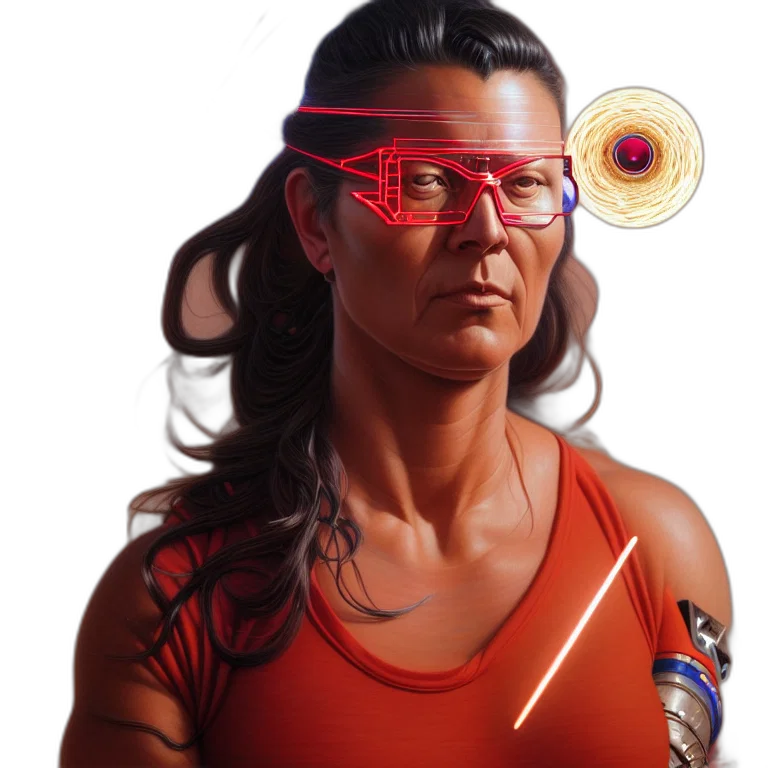 staff, cyberpunk, concept art, comic book art transparent PNG cut-out