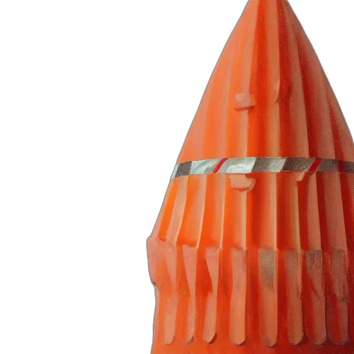 hat, crown, umbrella, dress, 3d render, orange, white, striped transparent PNG cut-out
