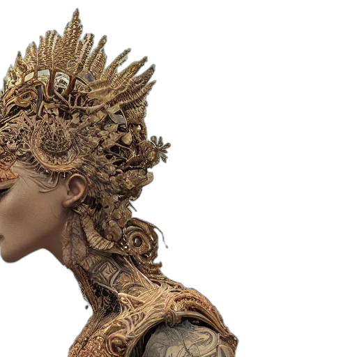 crown, jewelry, mask, fantasy art transparent PNG cut-out