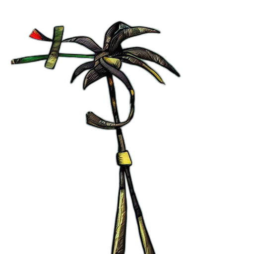 staff, weapon, flower, umbrella, concept art, 3d render, cartoon, fantasy art transparent PNG cut-out