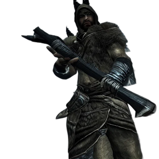 sword, weapon, staff, mask, concept art, 3d render, fantasy art, dark transparent PNG cut-out