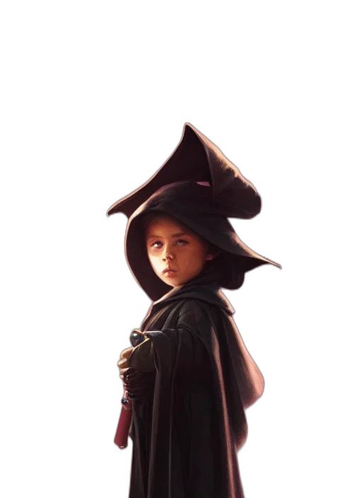 hat, staff, crown, umbrella, concept art, fantasy art, photorealistic, 3d render transparent PNG cut-out