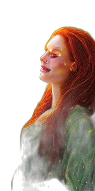 face, jewelry, photorealistic, fantasy art, oil painting, concept art, outer space, fire transparent PNG cut-out