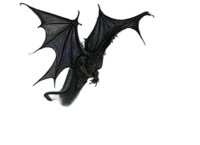 dragon, staff, weapon, creature transparent PNG cut-out