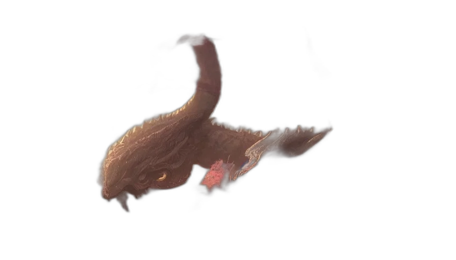 dragon, creature, animal, staff transparent PNG cut-out
