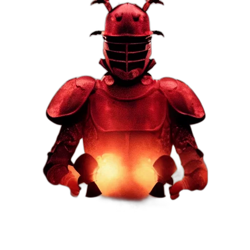 robot, mask, dragon, animal, concept art, 3d render, red, epic transparent PNG cut-out