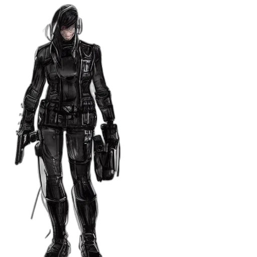 jacket, weapon, robot, concept art transparent PNG cut-out