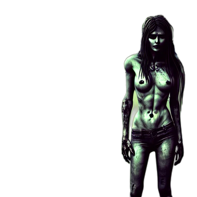 creature, concept art, comic book art, pixel art, fantasy art, green, full, body transparent PNG cut-out