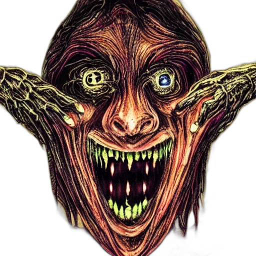 creature, face, mask, staff transparent PNG cut-out