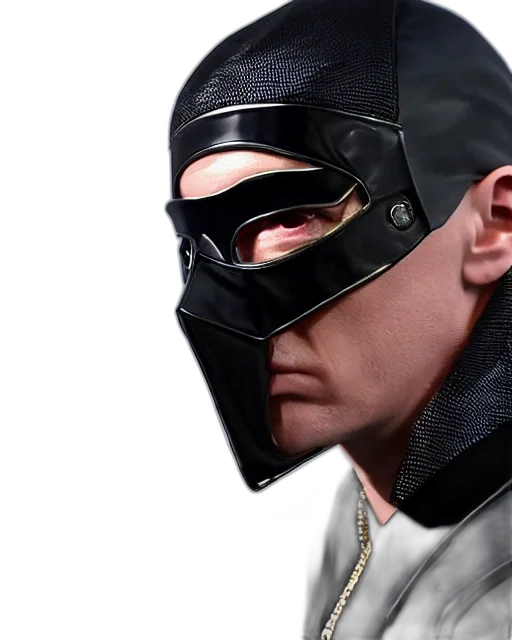 mask, jacket, face, photorealistic transparent PNG cut-out