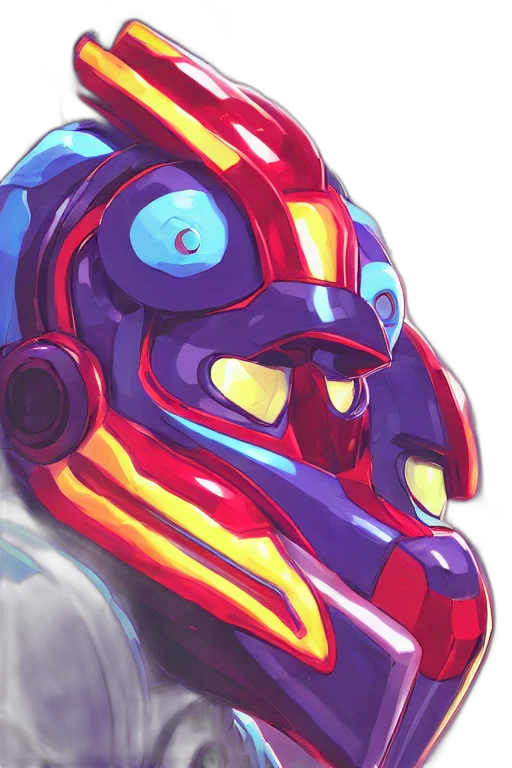robot, mask, face, concept art transparent PNG cut-out