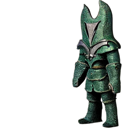 robot, jacket, creature, mask, concept art, 3d render, outer space, green transparent PNG cut-out