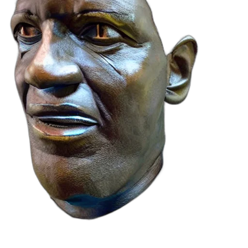 face, mask, robot, creature, 3d render, photorealistic, concept art, sculpture transparent PNG cut-out