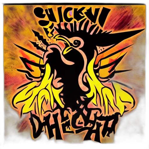 chicken, death, metal, cover transparent PNG cut-out