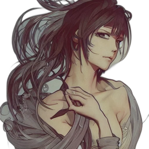 dress, dragon, mask, fantasy art, anime, watercolor, concept art, dark transparent PNG cut-out