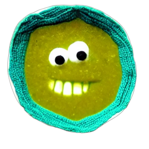 mask, food, staff, face, 3d render, photorealistic, concept art, green transparent PNG cut-out