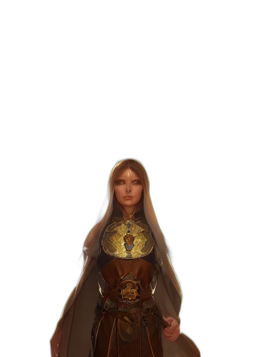 staff, dress, jewelry, crown, fantasy art, concept art, 3d render, pixel art transparent PNG cut-out