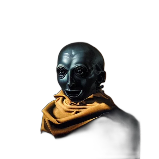 mask, face, robot, creature, concept art, photorealistic, 3d render, fantasy art transparent PNG cut-out