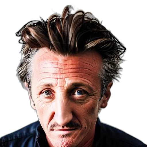 face, hair, animal, jacket, photorealistic, portrait, sean, penn transparent PNG cut-out