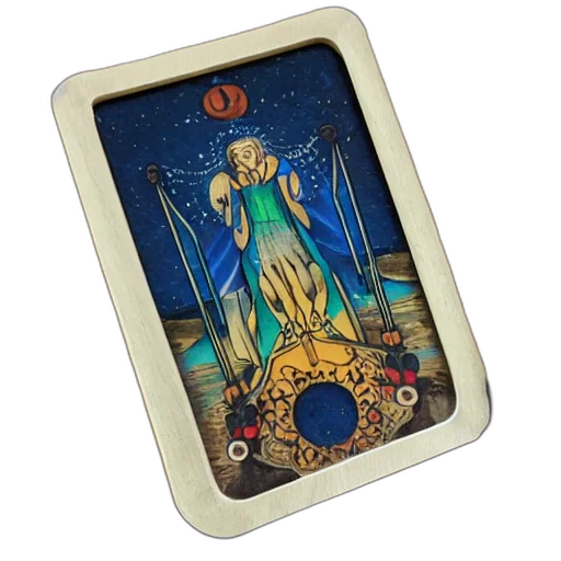 outer space, tarot, card, frame transparent PNG cut-out