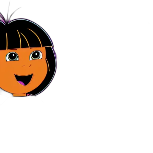 cartoon, 3d render, photorealistic, concept art, dora, explorer, gun transparent PNG cut-out