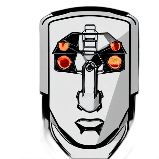 robot, face, mask, comic book art, concept art, cyberpunk, cartoon, portrai transparent PNG cut-out