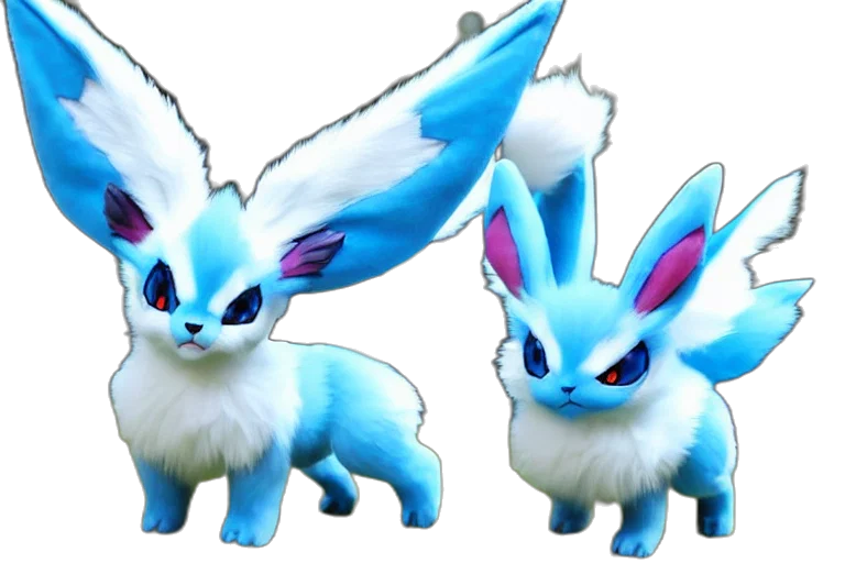 creature, animal, concept art, 3d render, fantasy art, blue, real, life transparent PNG cut-out