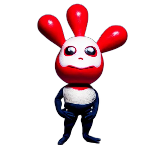 creature, animal, mask, robot, 3d render, concept art, pixel art, mime transparent PNG cut-out