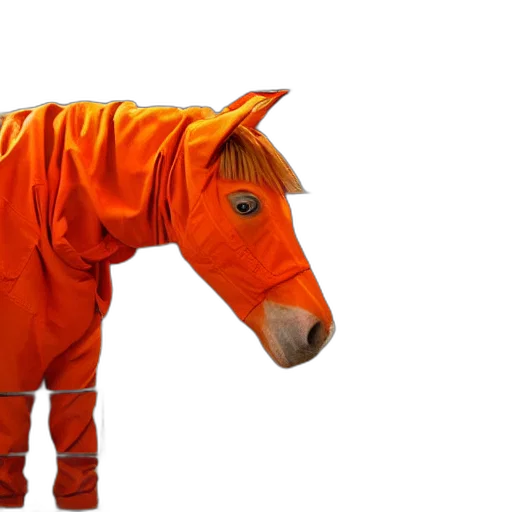 animal, jacket, creature, dragon, 3d render, photorealistic, concept art, horse transparent PNG cut-out