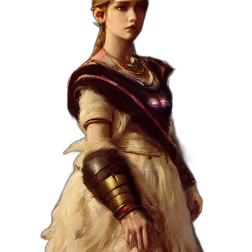 dress, staff, crown, sword transparent PNG cut-out