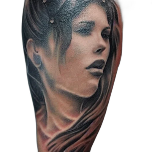 face, photorealistic, fantasy art, cyberpunk, comic book art, tattoo, ideas, venus transparent PNG cut-out