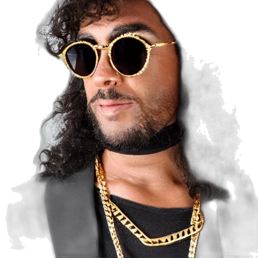 jacket, hair, face, staff transparent PNG cut-out