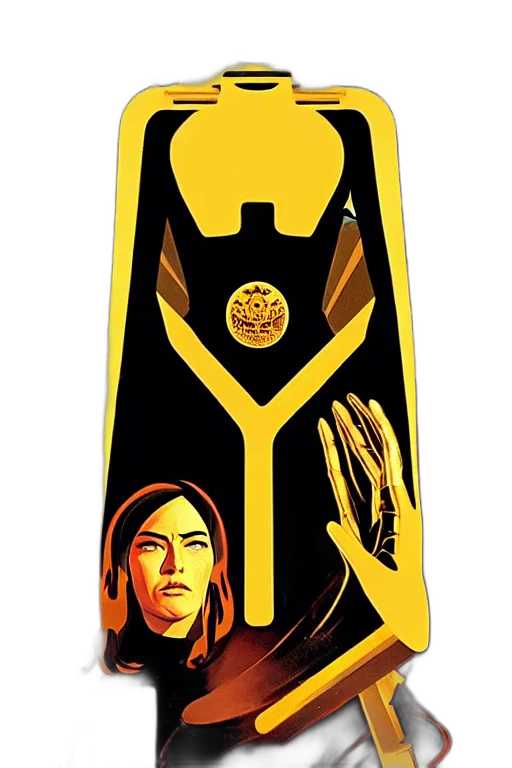 sword, comic book art, concept art, golden, way, god, movie, poster transparent PNG cut-out