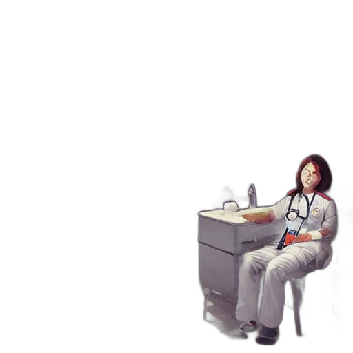furniture, staff, robot, hair, pixel art, concept art, 3d render, photorealistic transparent PNG cut-out