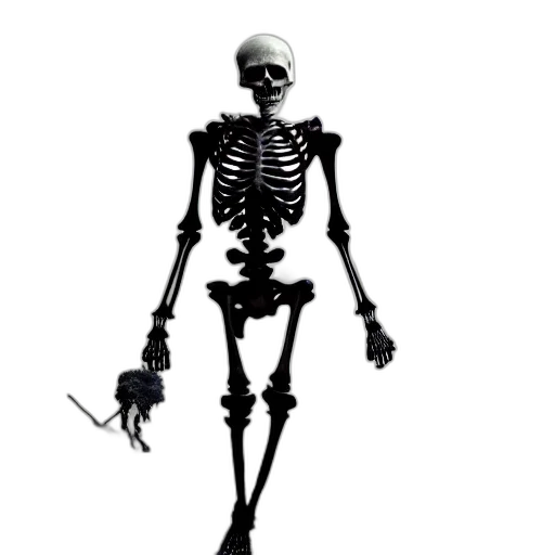 staff, animal, robot, creature, concept art, 3d render, silver, skeleton transparent PNG cut-out