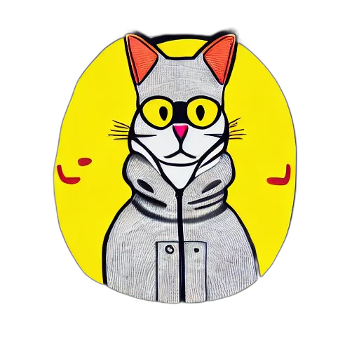 jacket, staff, cartoon, pixel art, concept art, comic book art, anthropomorphic, portrait transparent PNG cut-out