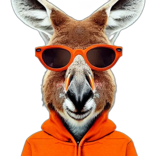 animal, jacket, mask, face, cartoon, photorealistic, 3d render, concept art transparent PNG cut-out