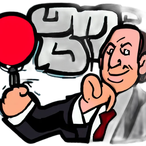 staff, cartoon, concept art, comic book art, 3d render, saul, goodman, throwing transparent PNG cut-out